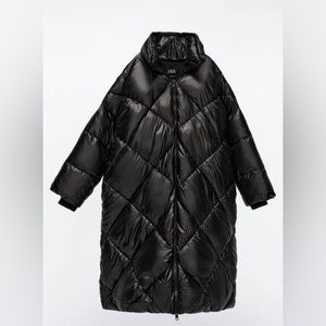 ZARA OVERSIZED QUILTED PUFFER COAT